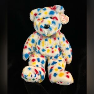 TY 14” 1999/2000 TY2K Confetti Beanie Buddy.